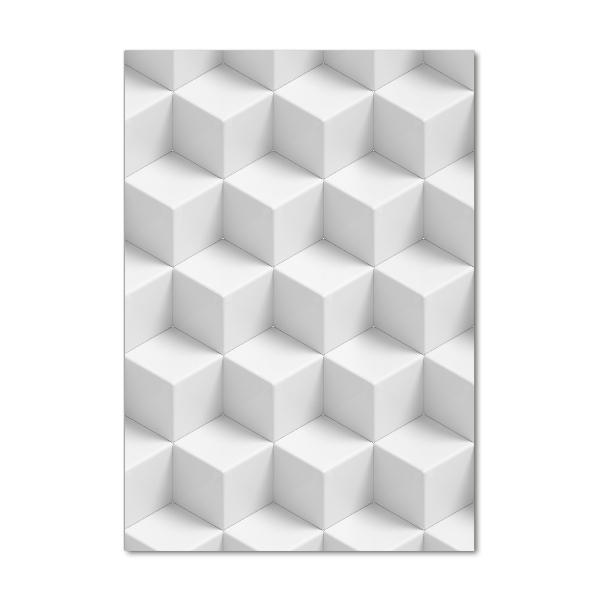 Cuadro de vidrio templado 4mm para pared vertical Abstracción 3D