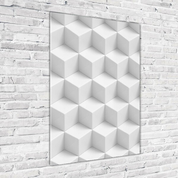 Cuadro de vidrio templado 4mm para pared vertical Abstracción 3D