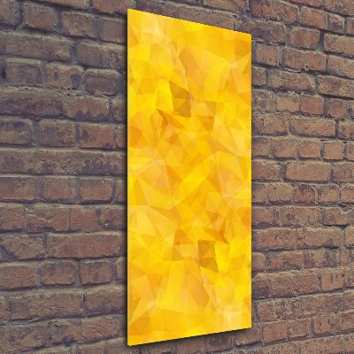 Cuadro decorativo en cristal con canto pulido vertical Triángulos abstractos