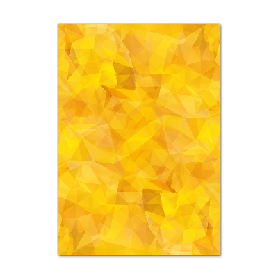 Cuadro decorativo en cristal con canto pulido vertical Triángulos abstractos