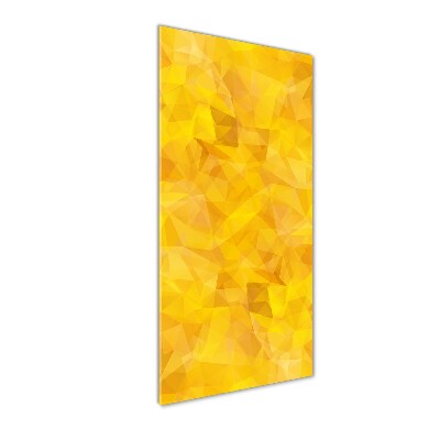 Cuadro decorativo en cristal con canto pulido vertical Triángulos abstractos