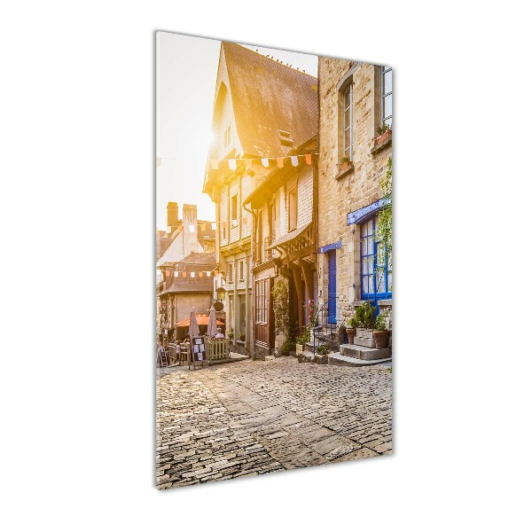 Fotocuadro de cristal elegante para hogar vertical Una calle con encanto