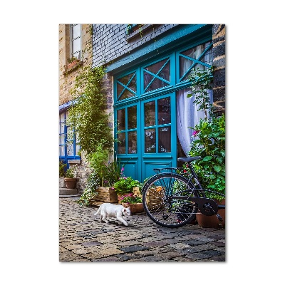 Fotocuadro de cristal elegante para hogar vertical Una calle con encanto