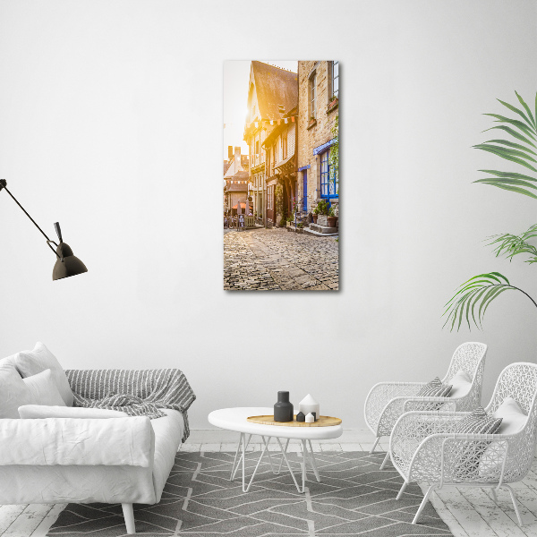 Fotocuadro de cristal elegante para hogar vertical Una calle con encanto