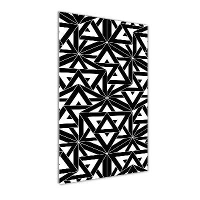 Fotocuadro de cristal elegante para hogar vertical Fondo geométrico