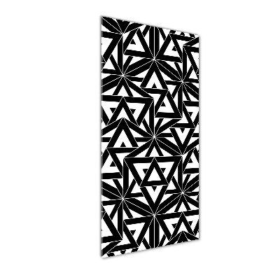 Fotocuadro de cristal elegante para hogar vertical Fondo geométrico