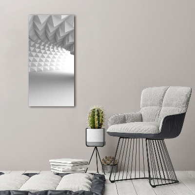 Fotocuadro de cristal elegante para hogar vertical Túnel abstracto