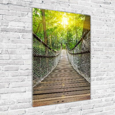 Cuadro de vidrio templado 4mm para pared vertical Puente colgante