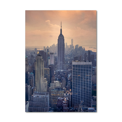 Cuadro de vidrio templado 4mm para pared vertical Manhattan Nueva York