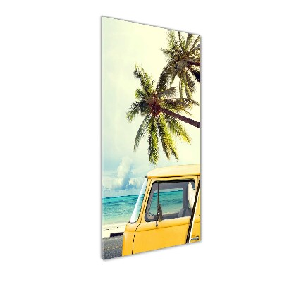 Fotocuadro de cristal elegante para hogar vertical Es hora de surfear