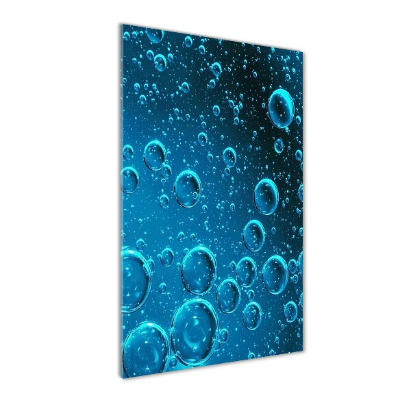 Cuadro de vidrio templado 4mm para pared vertical Burbujas bajo el agua