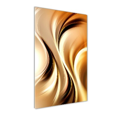 Cuadro decorativo en cristal con canto pulido vertical Ondas abstractas