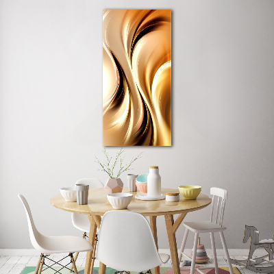 Cuadro decorativo en cristal con canto pulido vertical Ondas abstractas