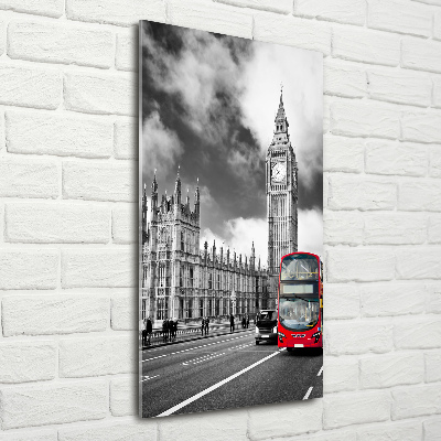 Cuadro de vidrio templado 4mm para pared vertical Big Ben de Londres
