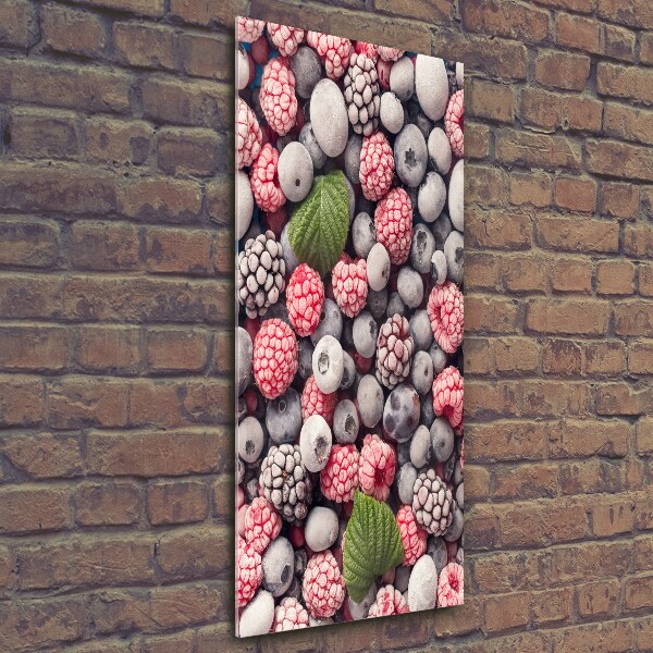 Fotocuadro de cristal elegante para hogar vertical Fruta congelada