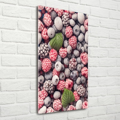 Fotocuadro de cristal elegante para hogar vertical Fruta congelada