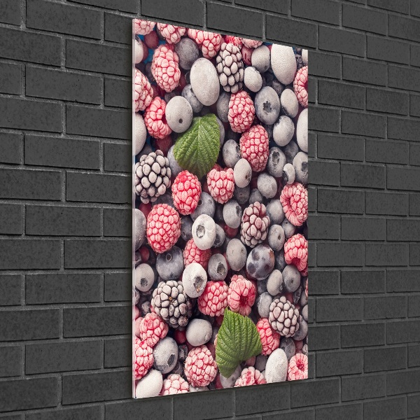 Fotocuadro de cristal elegante para hogar vertical Fruta congelada