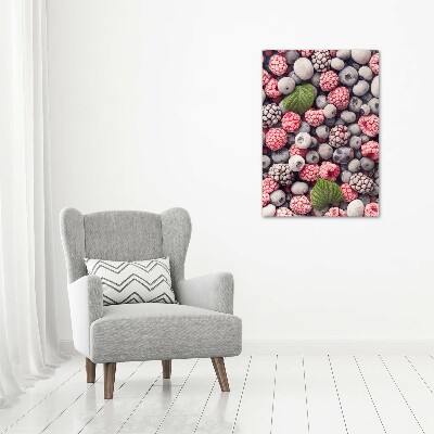 Fotocuadro de cristal elegante para hogar vertical Fruta congelada