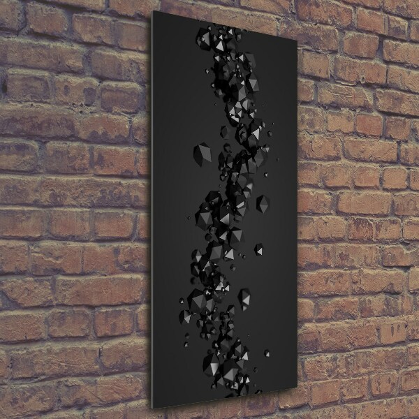 Cuadro de vidrio templado 4mm para pared vertical Abstracción 3D