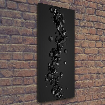 Cuadro de vidrio templado 4mm para pared vertical Abstracción 3D