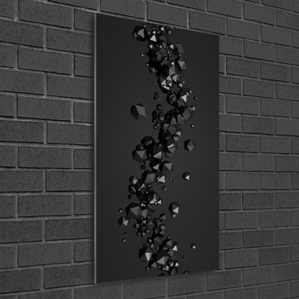 Cuadro de vidrio templado 4mm para pared vertical Abstracción 3D