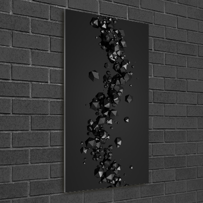 Cuadro de vidrio templado 4mm para pared vertical Abstracción 3D