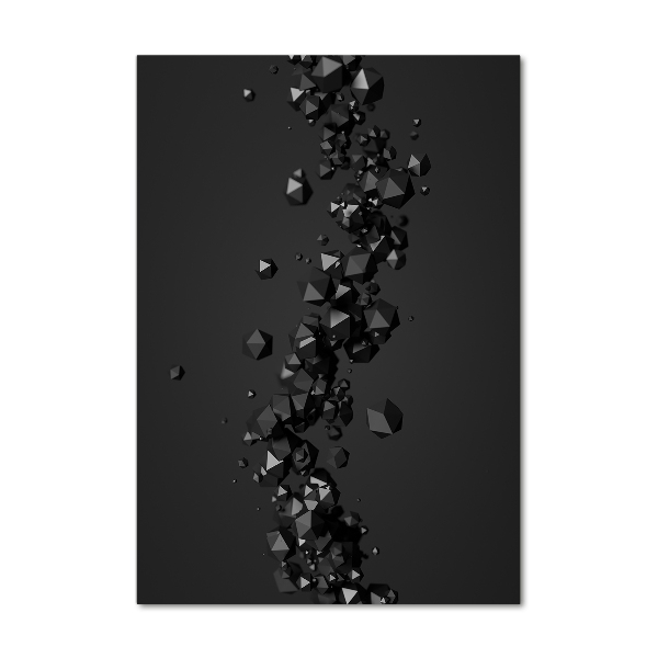 Cuadro de vidrio templado 4mm para pared vertical Abstracción 3D