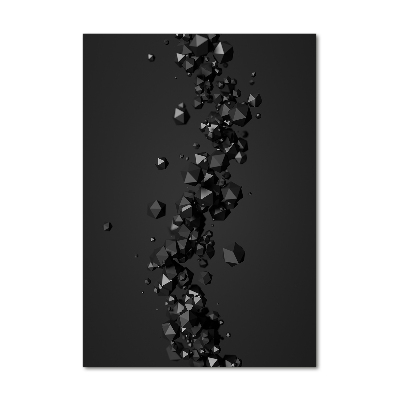 Cuadro de vidrio templado 4mm para pared vertical Abstracción 3D