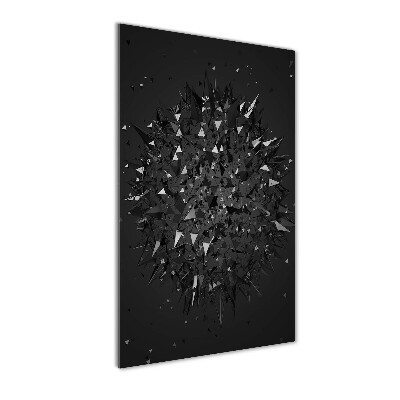 Fotocuadro de cristal elegante para hogar vertical Abstracción 3D