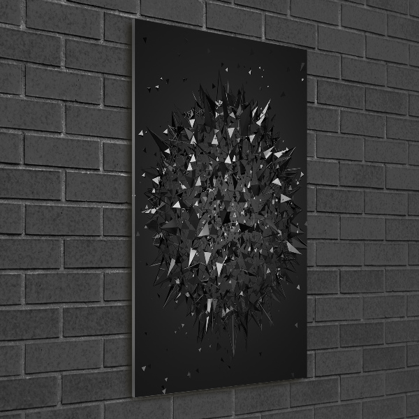 Fotocuadro de cristal elegante para hogar vertical Abstracción 3D