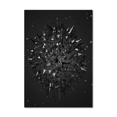 Fotocuadro de cristal elegante para hogar vertical Abstracción 3D