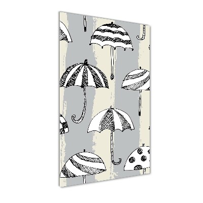 Cuadro de cristal moderno efecto brillo vertical Paraguas