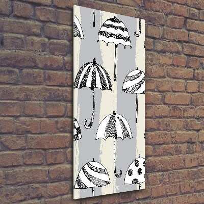 Cuadro de cristal moderno efecto brillo vertical Paraguas