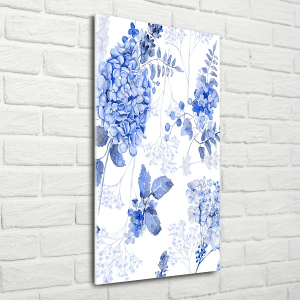 Cuadro de cristal moderno efecto brillo vertical Sin