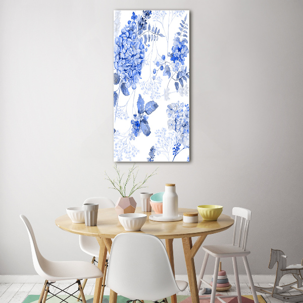 Cuadro de cristal moderno efecto brillo vertical Sin