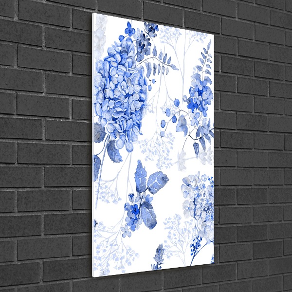 Cuadro de cristal moderno efecto brillo vertical Sin