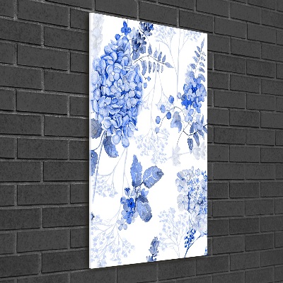 Cuadro de cristal moderno efecto brillo vertical Sin