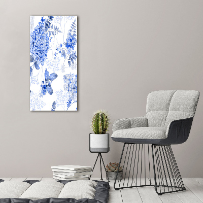 Cuadro de cristal moderno efecto brillo vertical Sin