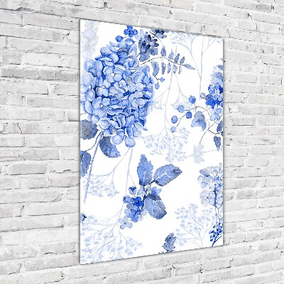 Cuadro de cristal moderno efecto brillo vertical Sin