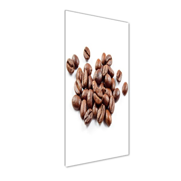 Cuadro de vidrio templado 4mm para pared vertical Granos de café