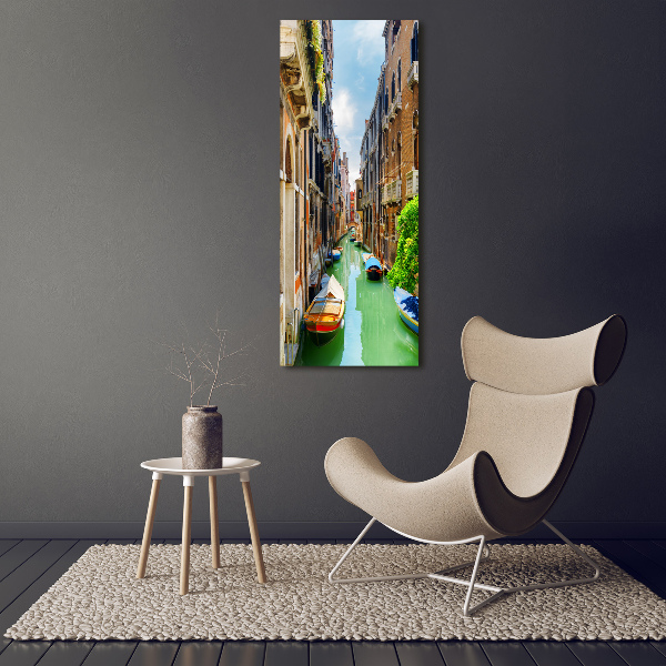 Cuadro de cristal moderno efecto brillo vertical Venecia, Italia