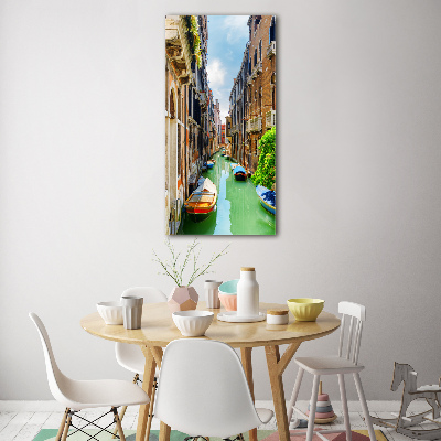 Cuadro de cristal moderno efecto brillo vertical Venecia, Italia