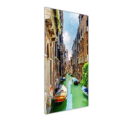 Cuadro de cristal moderno efecto brillo vertical Venecia, Italia