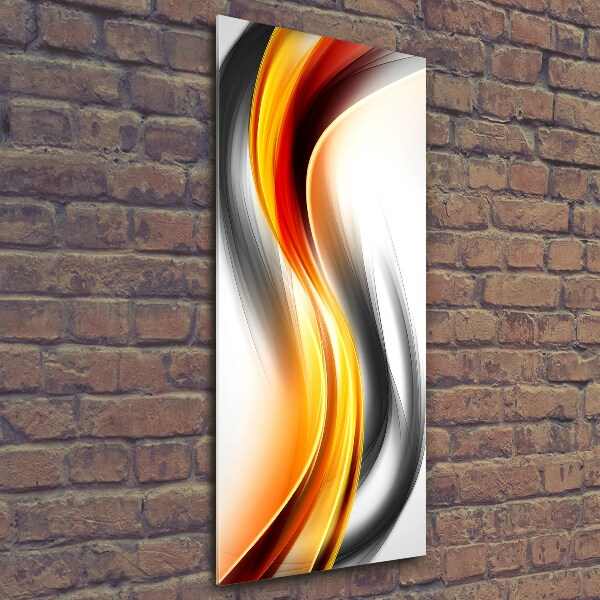 Cuadro de vidrio templado 4mm para pared vertical Ondas abstractas