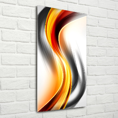 Cuadro de vidrio templado 4mm para pared vertical Ondas abstractas