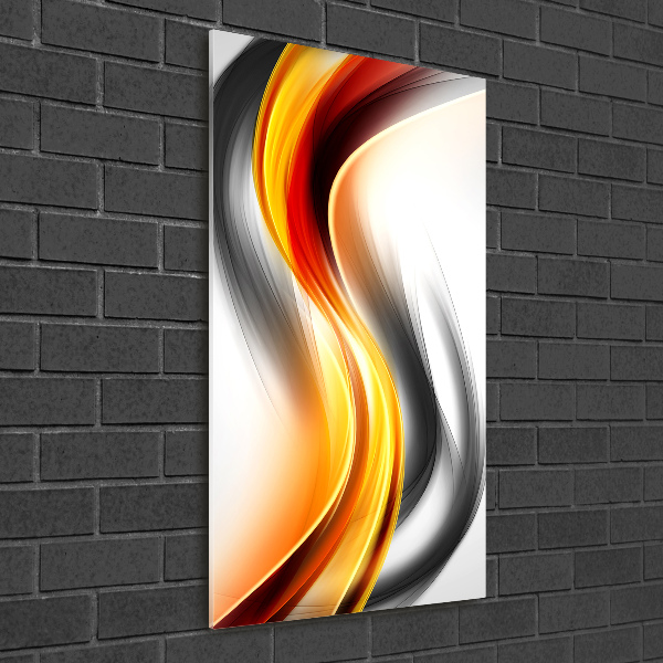 Cuadro de vidrio templado 4mm para pared vertical Ondas abstractas