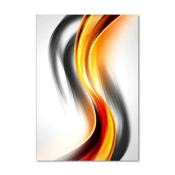 Cuadro de vidrio templado 4mm para pared vertical Ondas abstractas