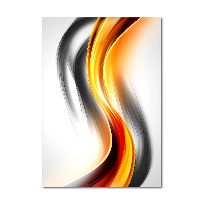 Cuadro de vidrio templado 4mm para pared vertical Ondas abstractas