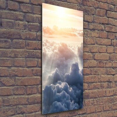 Cuadro de vidrio templado 4mm para pared vertical Vuelo sobre las nubes