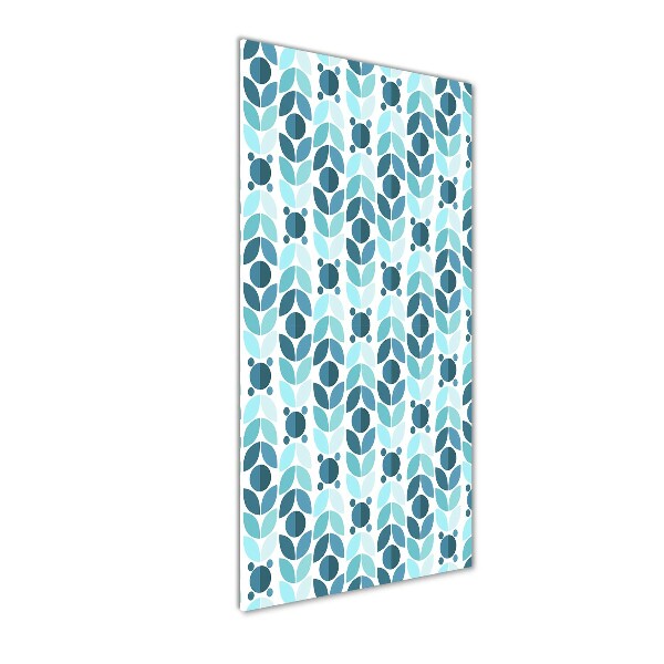 Cuadro decorativo en cristal con canto pulido vertical Fondo geométrico